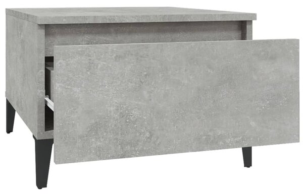 Betonszürke szerelt fa dohányzóasztal 90x49x45 cm