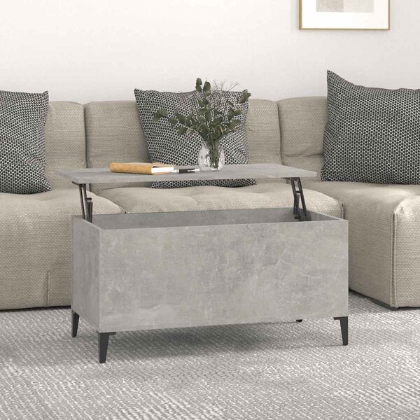 Betonszürke szerelt fa dohányzóasztal 90x44,5x45 cm