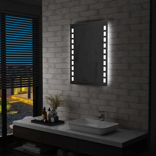 VidaXL LED-es fürdőszobai falitükör 60 x 80 cm