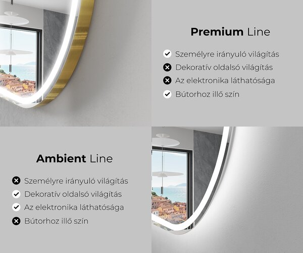 Fürdőszoba Tükör Világítással LED L230