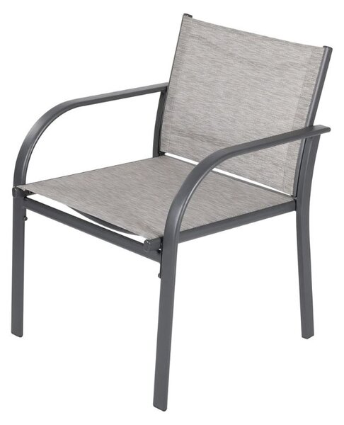 Kerti LOUNGE szett székekkel, paddal és asztallal, szürke