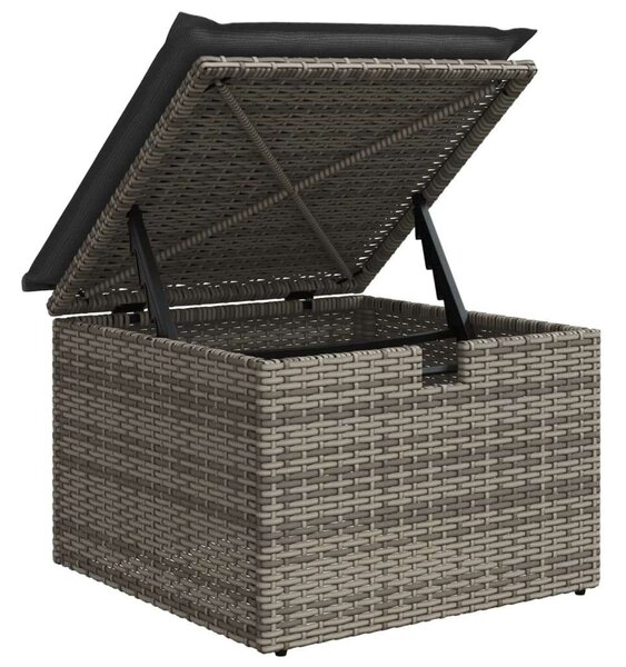 Polyrattan Kerti Ülőgarnitúra - 8 részes - Szürke
