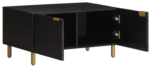 Fekete szerelt fa dohányzóasztal 80 x 50 x 40 cm