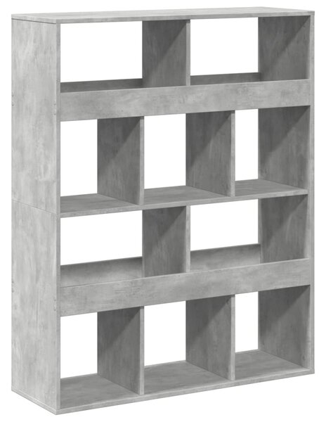 Betonszürke szerelt fa térelválasztó 100 x 33 x 125,5 cm