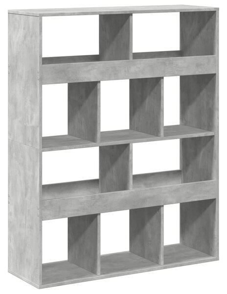 Betonszürke szerelt fa térelválasztó 100 x 33 x 125,5 cm