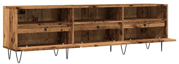 Antik fa színű szerelt fa TV-szekrény 150 x 30 x 44,5 cm