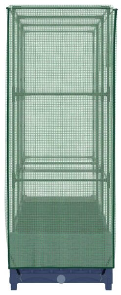 Rattan hatású magaságyás üvegháztakaróval 120 x 40 x 123 cm