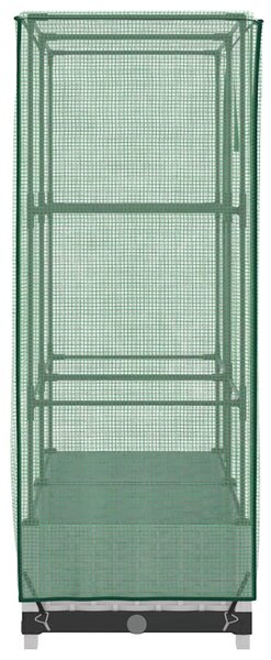 Rattan megjelenésű magaságyás melegháztakaróval 80x40x123 cm