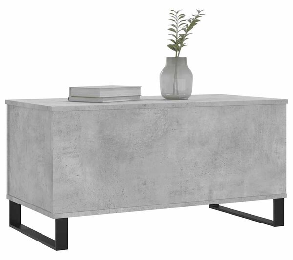 Betonszürke szerelt fa dohányzóasztal 90x44,5x45 cm