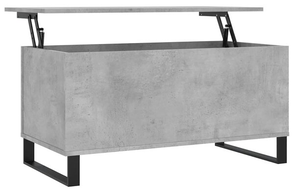 Betonszürke szerelt fa dohányzóasztal 90x44,5x45 cm