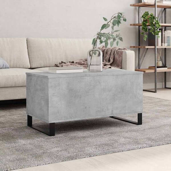 Betonszürke szerelt fa dohányzóasztal 90x44,5x45 cm