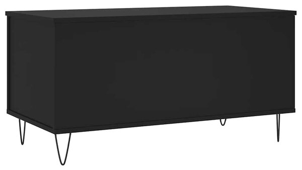Fekete szerelt fa dohányzóasztal 90x44,5x45 cm