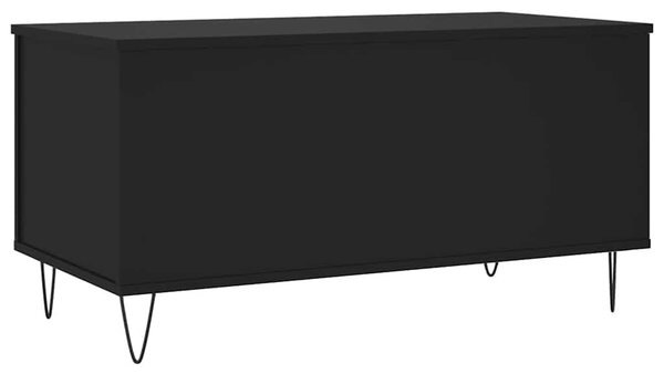 Fekete szerelt fa dohányzóasztal 90x44,5x45 cm