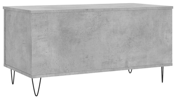 Betonszürke szerelt fa dohányzóasztal 90x44,5x45 cm