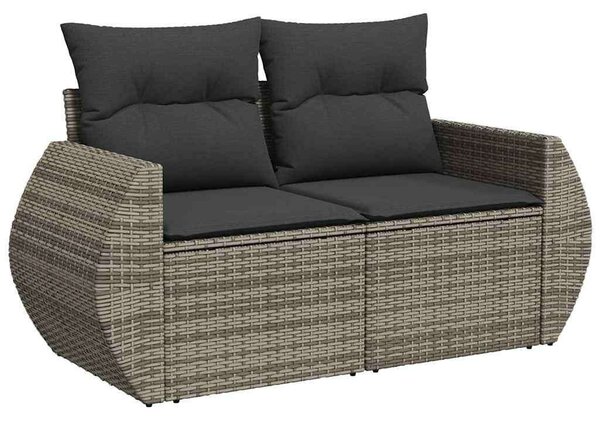 VidaXL Polyrattan Kerti Ülőgarnitúra - 6 részes - Szürke