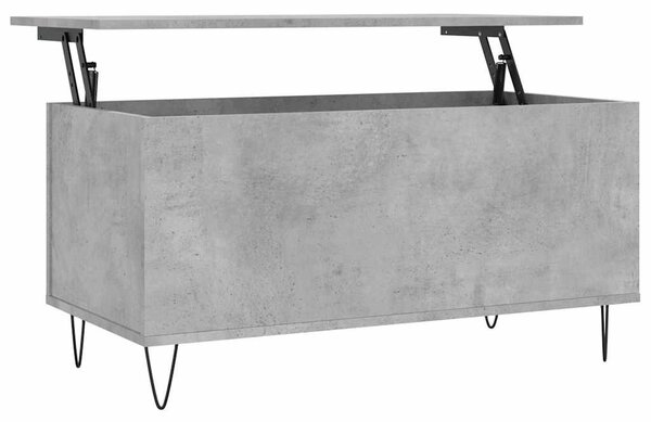 Betonszürke szerelt fa dohányzóasztal 90x44,5x45 cm