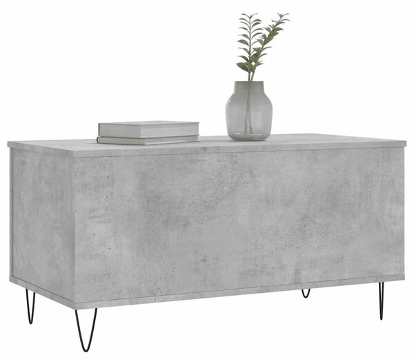 Betonszürke szerelt fa dohányzóasztal 90x44,5x45 cm