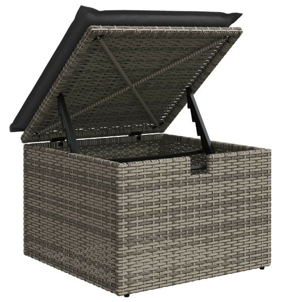 VidaXL Polyrattan Kerti Ülőgarnitúra - 6 részes - Szürke