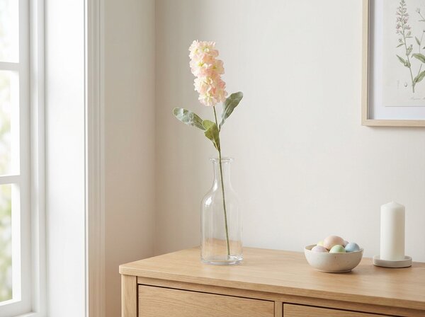 Művirág MATTHIOLA 56 cm, fehér-rózsaszín