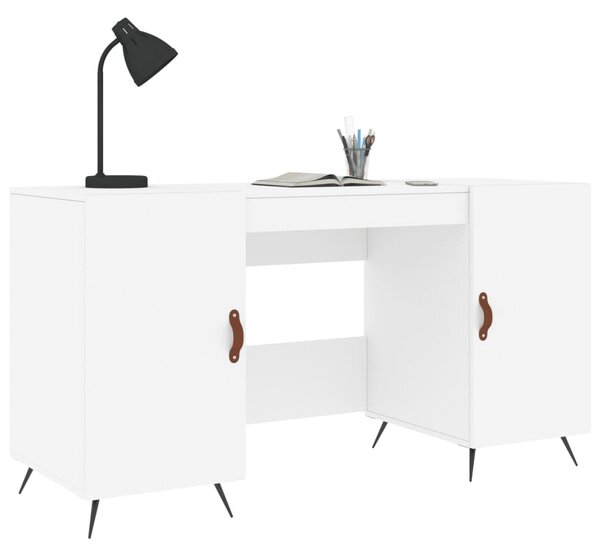 Fehér szerelt fa íróasztal 140 x 50 x 75 cm