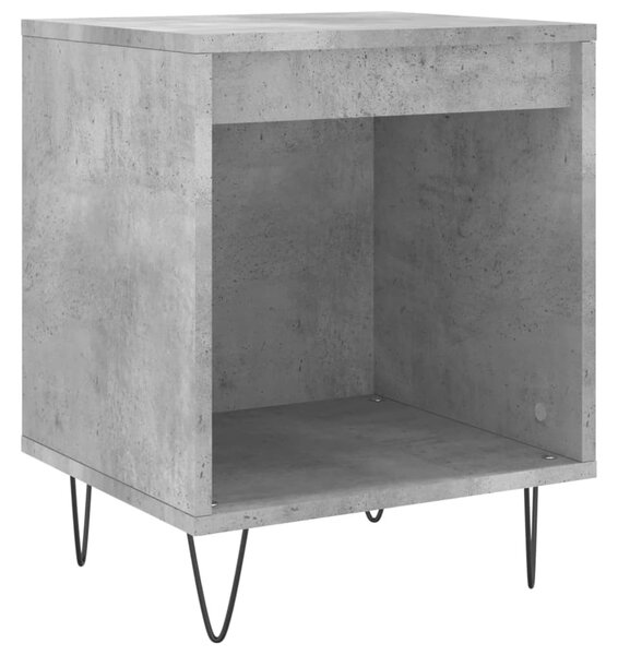 2 db betonszürke szerelt fa éjjeliszekrény 40 x 35 x 50 cm