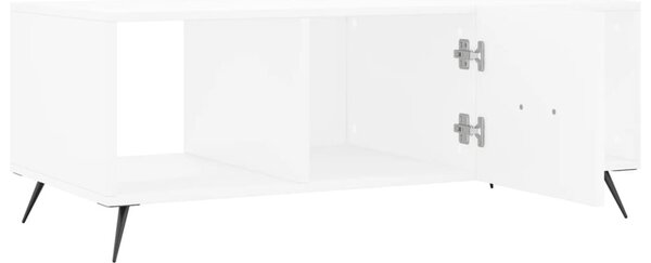Fehér szerelt fa dohányzóasztal 102 x 50 x 40 cm