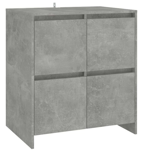 VidaXL 2 db betonszürke forgácslap tálalószekrény 70 x 41 x 75 cm