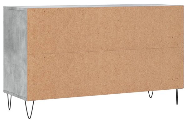 Betonszürke szerelt fa cipőszekrény 102x36x60 cm