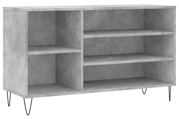 Betonszürke szerelt fa cipőszekrény 102x36x60 cm