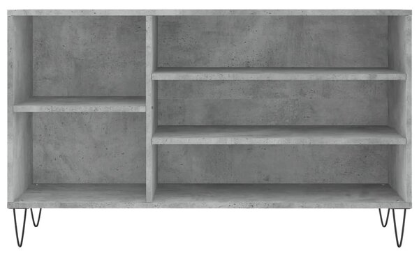 Betonszürke szerelt fa cipőszekrény 102x36x60 cm