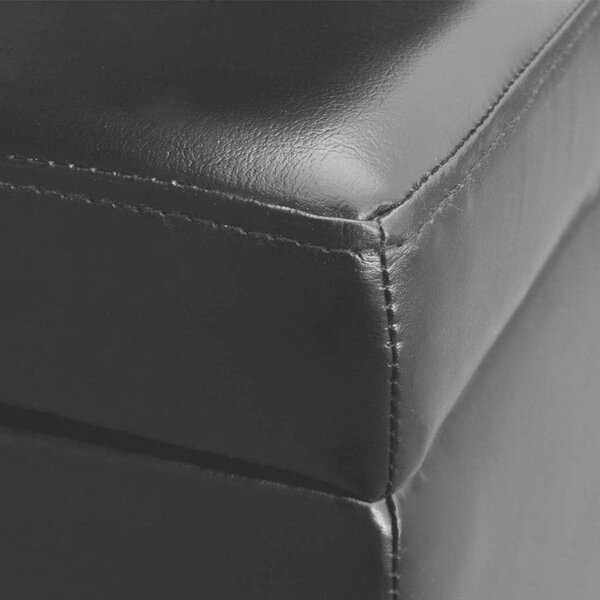 Fekete Tárolós Pad - 116cm