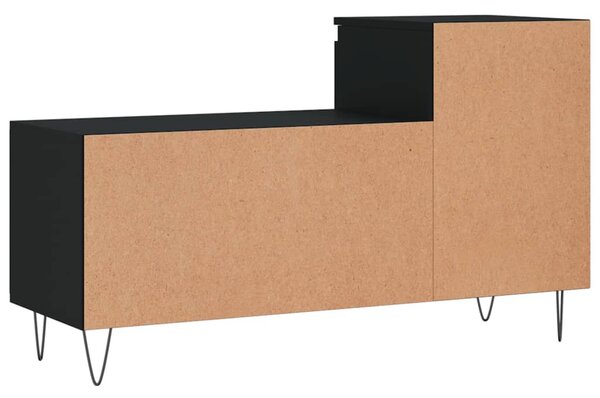 Fekete szerelt fa cipősszekrény 102x36x60 cm