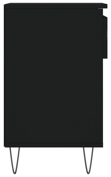 Fekete szerelt fa cipősszekrény 102x36x60 cm