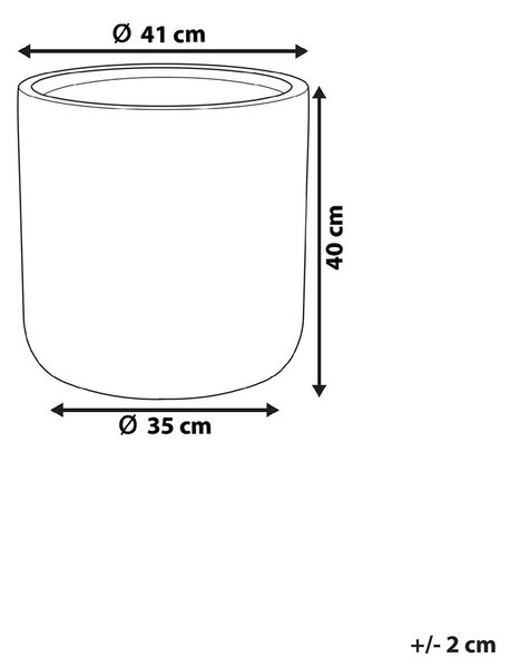 Virágcserép MESSENE 41 cm Világosszürke