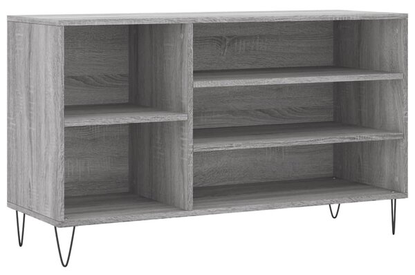 Szürke sonoma színű szerelt fa cipősszekrény 102x36x60 cm