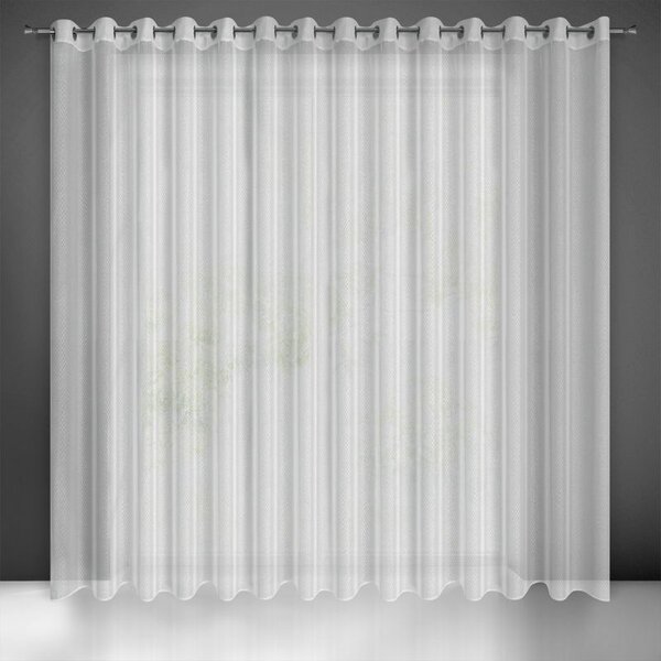 Loara mintás dekor függöny Fehér/ezüst 300x250 cm