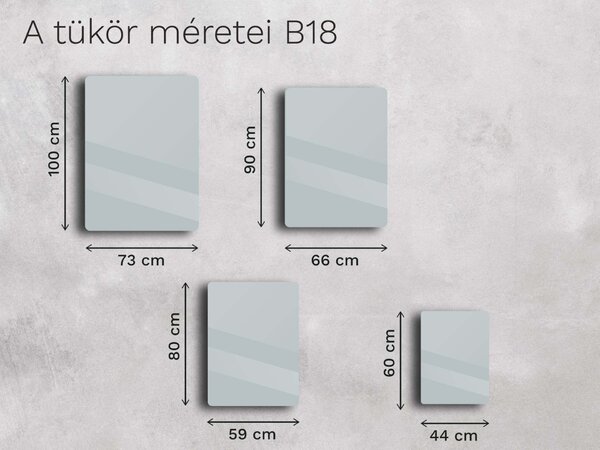 Keretes tükör B18