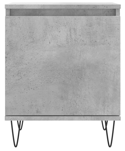 2 db betonszürke szerelt fa éjjeliszekrény 40x30x50 cm