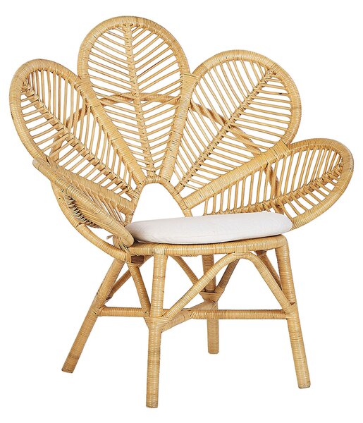 Kétdarabos páva alakú szék szett FLORENTINE Rattan Természetes