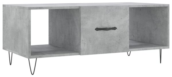 Betonszürke szerelt fa dohányzóasztal 102 x 50 x 40 cm