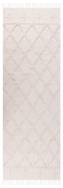 Szőnyeg TOZLU Bézs 80 x 230 cm Pamut