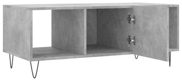 Betonszürke szerelt fa dohányzóasztal 102 x 50 x 40 cm
