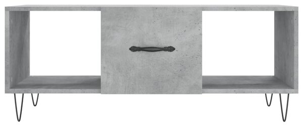 Betonszürke szerelt fa dohányzóasztal 102 x 50 x 40 cm