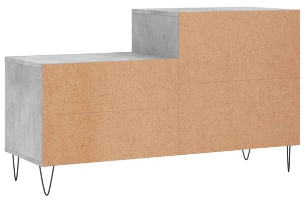 Betonszürke szerelt fa cipőszekrény 102x36x60 cm