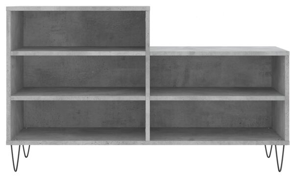 Betonszürke szerelt fa cipőszekrény 102x36x60 cm