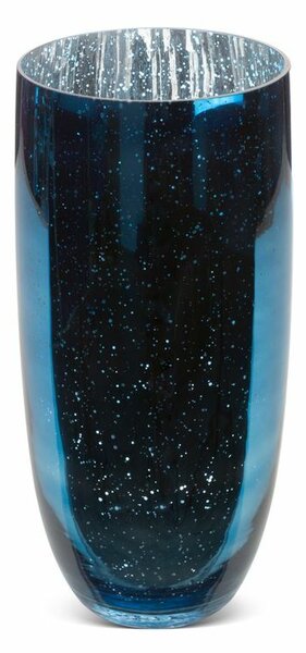 Molly1 kék üveg váza 16x38 cm