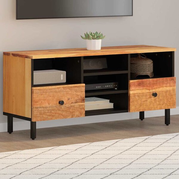 Tömör akácfa és szerelt fa TV-szekrény 100 x 33 x 46 cm