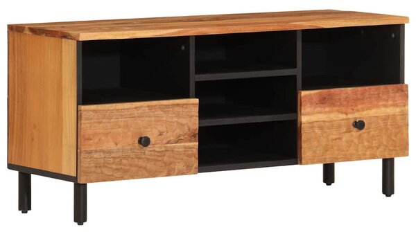 Tömör akácfa és szerelt fa TV-szekrény 100 x 33 x 46 cm
