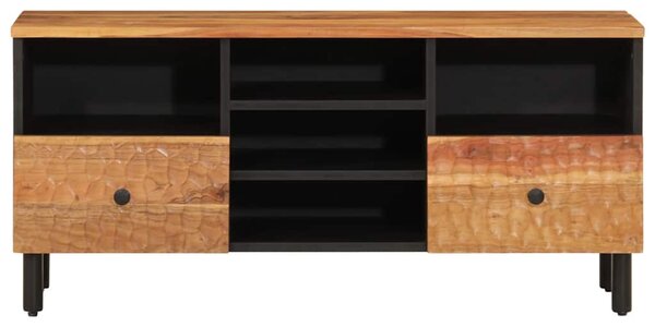 Tömör akácfa és szerelt fa TV-szekrény 100 x 33 x 46 cm