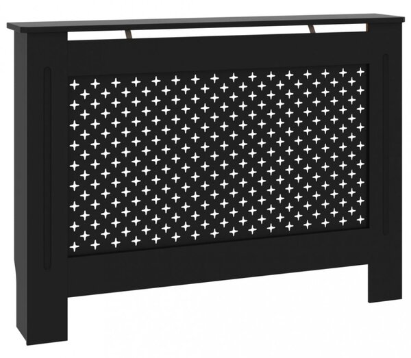 Fekete MDF radiátorburkolat 112 x 19 x 81 cm (288192)